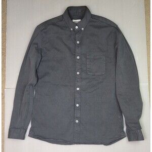 Men's Octobre Editions Long Sleeve Button Down Size Small Grey Made in Portugal